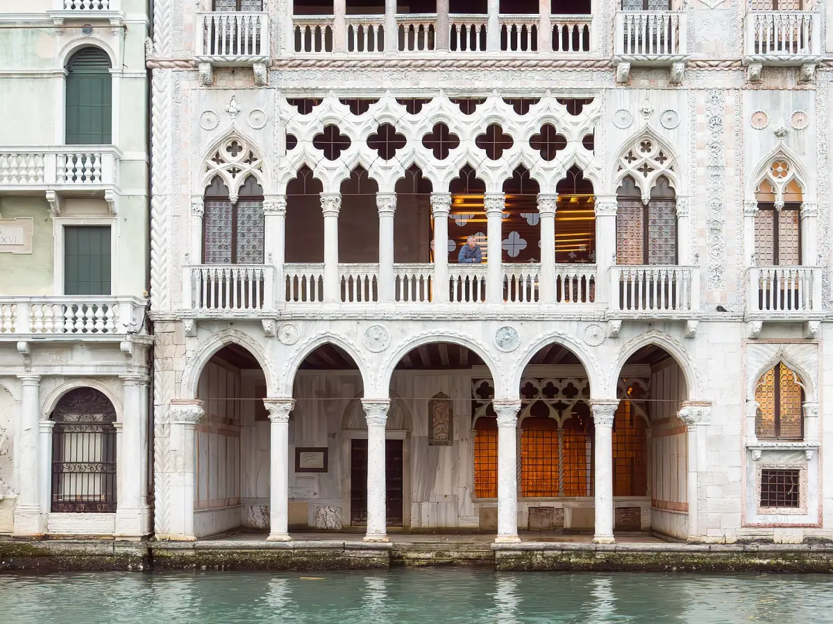 The loggias of the Ca' d'Oro seen from the water