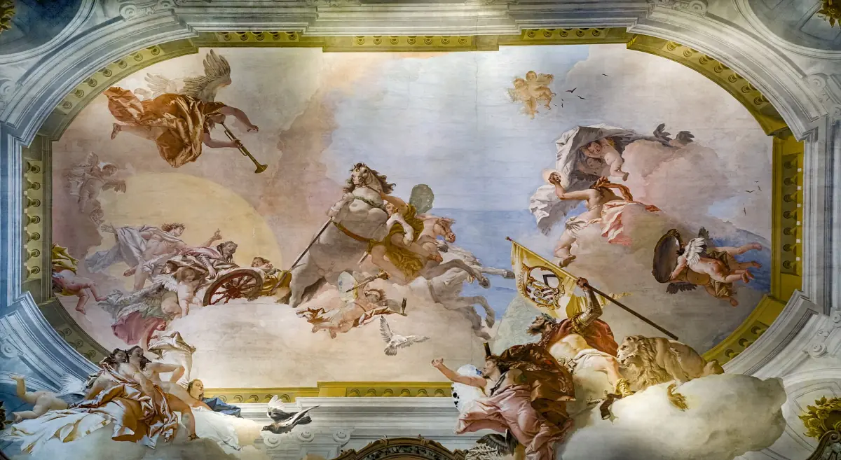 A ceiling fresco in Ca' Rezzonico