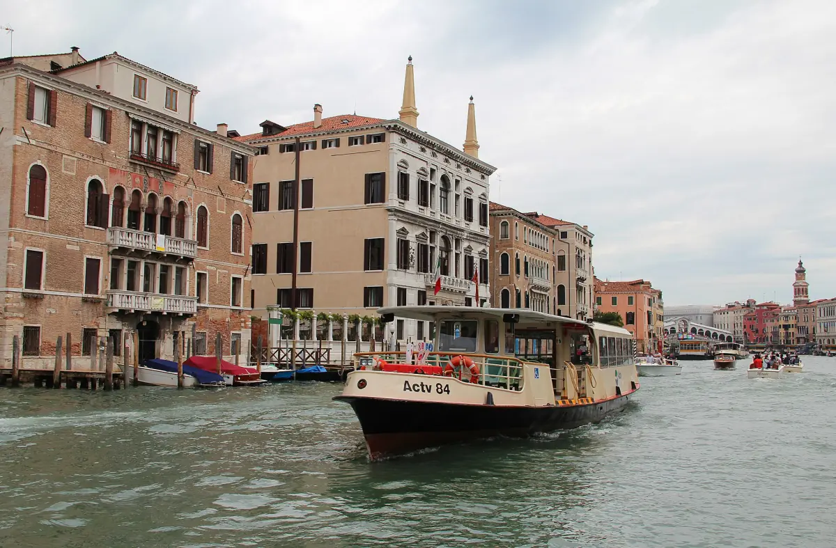 A vaporetto on the Grand Canal
