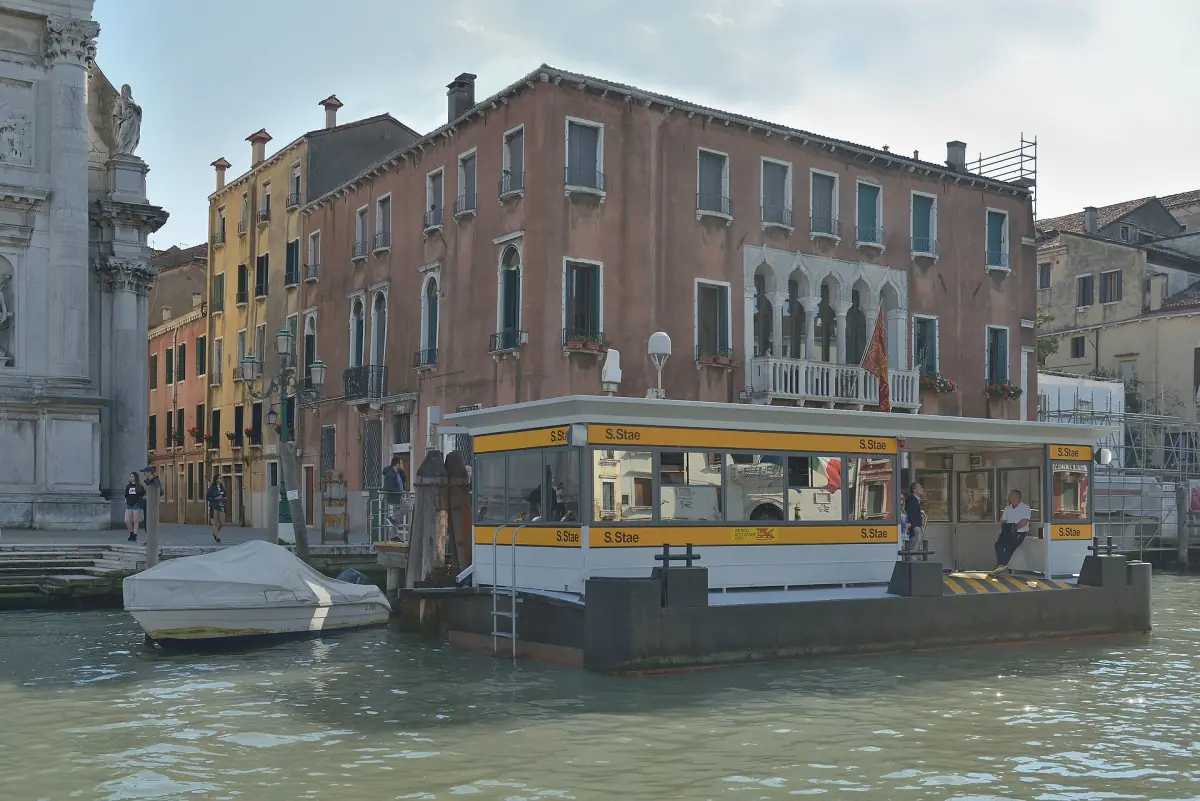 The vaporetto stop at San Stae on the Grand Canal